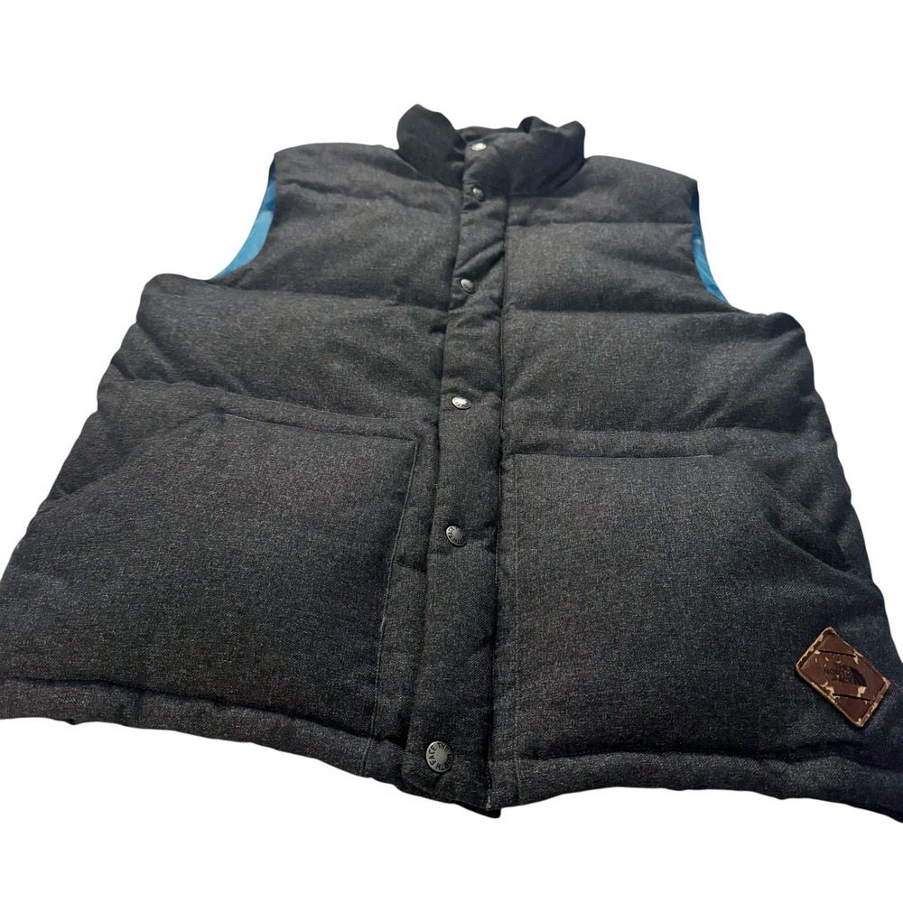 The North Face Puffer Vest Goose Down Men's M Medium Grey zipper gorpcore winter - Picture 9 of 12
